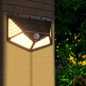 Gün Işığı Sarı Led Hareket Sensörlü Güneş Enerjili Led Aydınlatma Dış Mekan Bahçe 100 Led Li