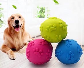 Köpek Isırma Topu Pati Desenli Büyük