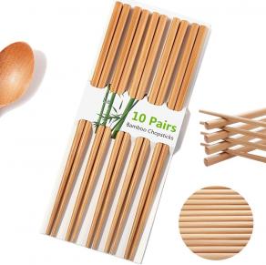 Organik Bambu Çin Çubuğu Chop Sticks 10 Çift