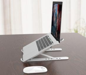 Plastik Yükseklik Ayarlı Laptop Standı Beyaz