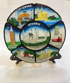 Polyester Tabak Sultanahmet Mavi (20Cm)