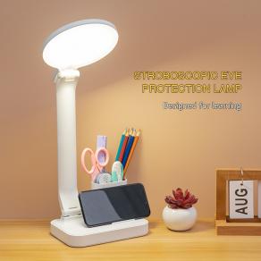 PS-012 Şarjlı Çalışma Okuma Işığı Kademeli Masa Lambası Ayarlanabilir Renk Tonu Ve Parlaklık