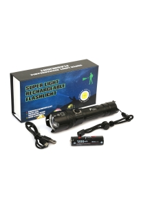 Ps-1668 Yüksek Güçlü  Xhp50 Led Usb Şarj Edilebilir Profesyonel Zoomlu El Feneri