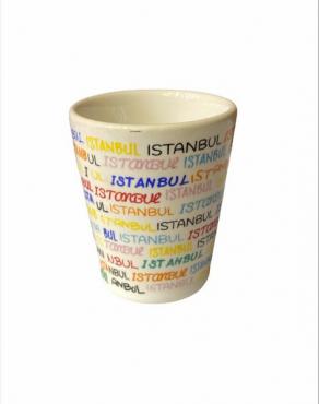 Shot Bardağı İstanbul Colormix Desenli