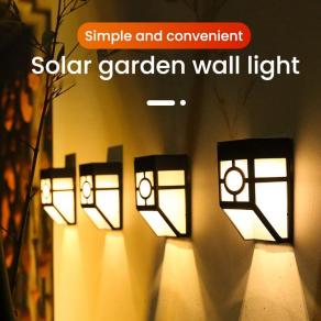 Solar Güneş Enerjili Duvara Monteli Beyaz Işık Bahçe lambası 4 Lü Set