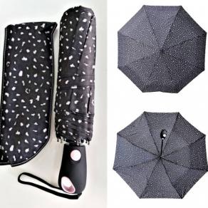 Tam Otomatik Fiber Şemsiye Siyah Benekli
